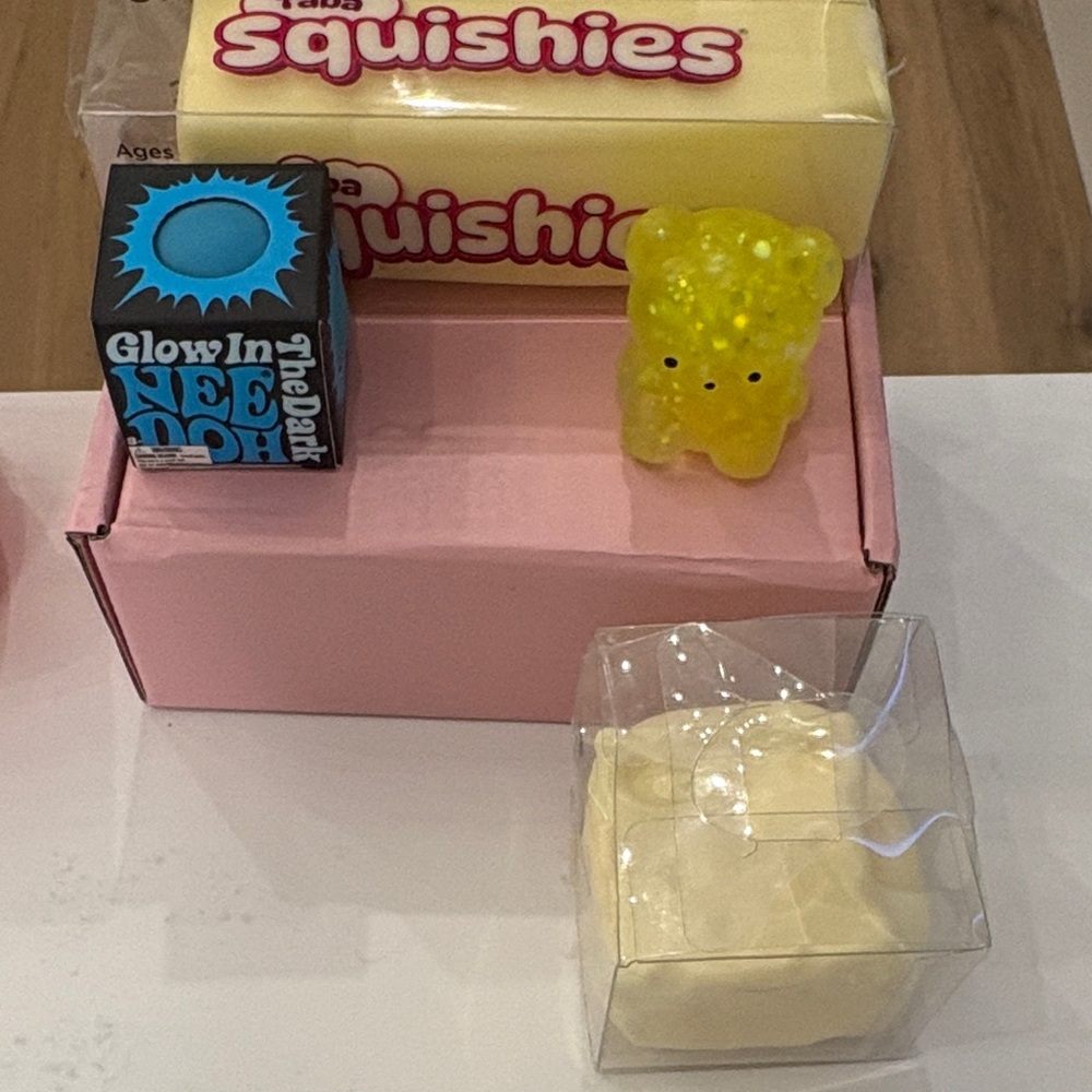 7” butter (THE viral butter) Glow in the dark Needoh, sugar beat squish @ cheese